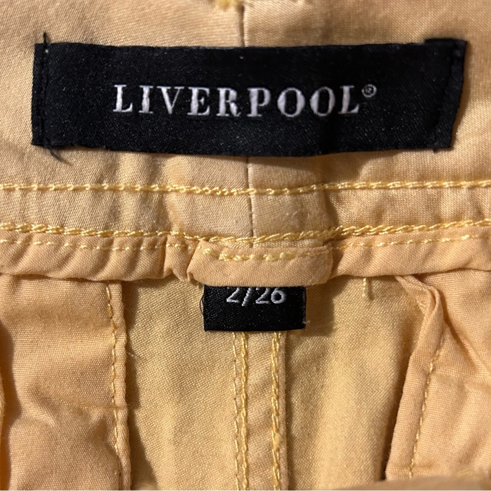 Liverpool Women's Light Yellow Cargo Shorts - Picture 7 of 8
